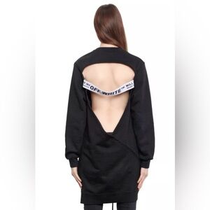 Rare! Off-White Black Backless Sweater Dress with Logo Strap
Size small